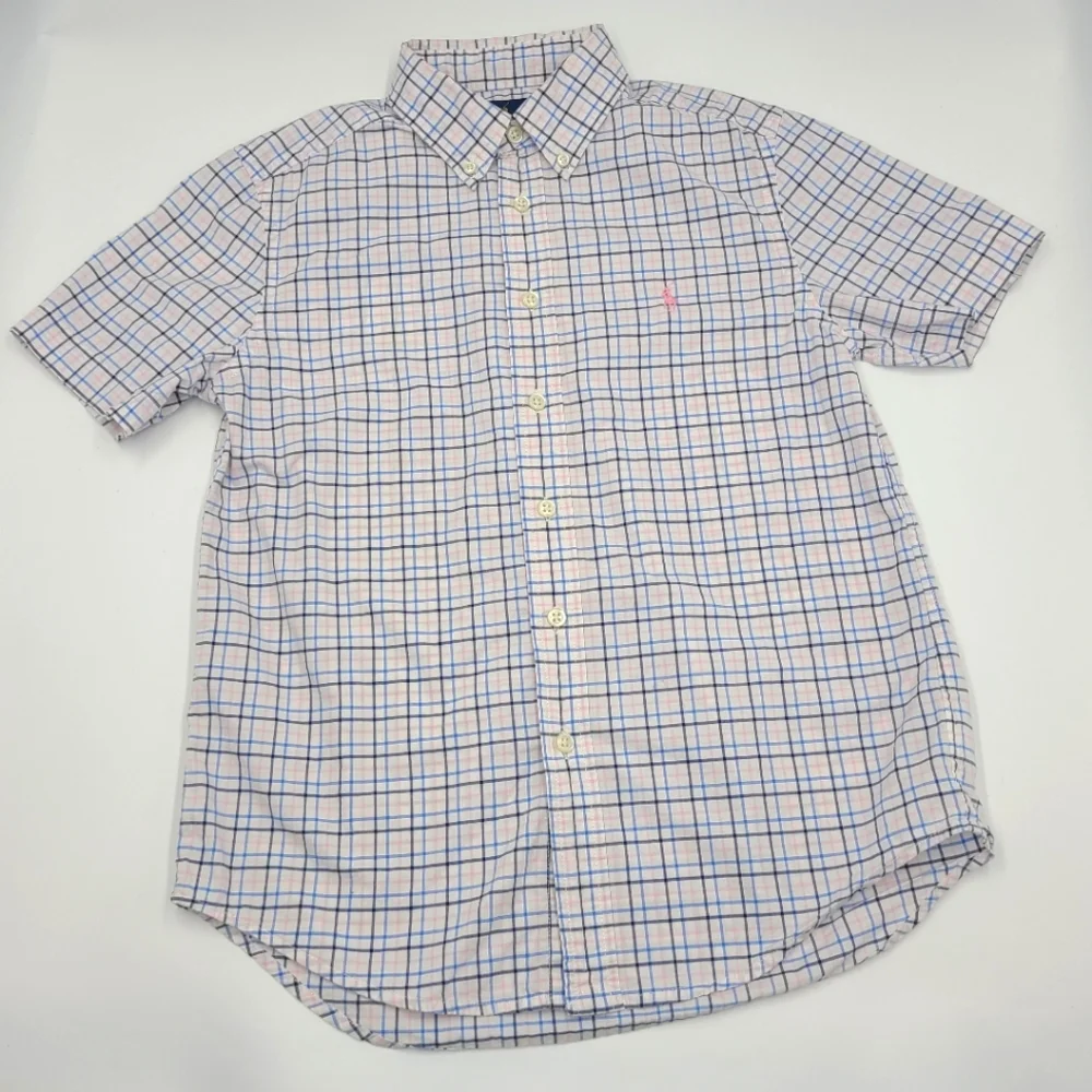 Ralph Lauren boys' short-sleeved button down shirt size M